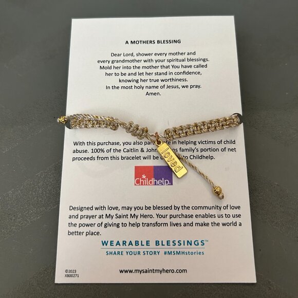 My Saint My Hero A Mother's Love Blessing Bracelet - Mother's Day Gift - Picture 3 of 4